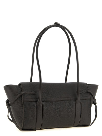 Black Calfskin Shoulder Bag