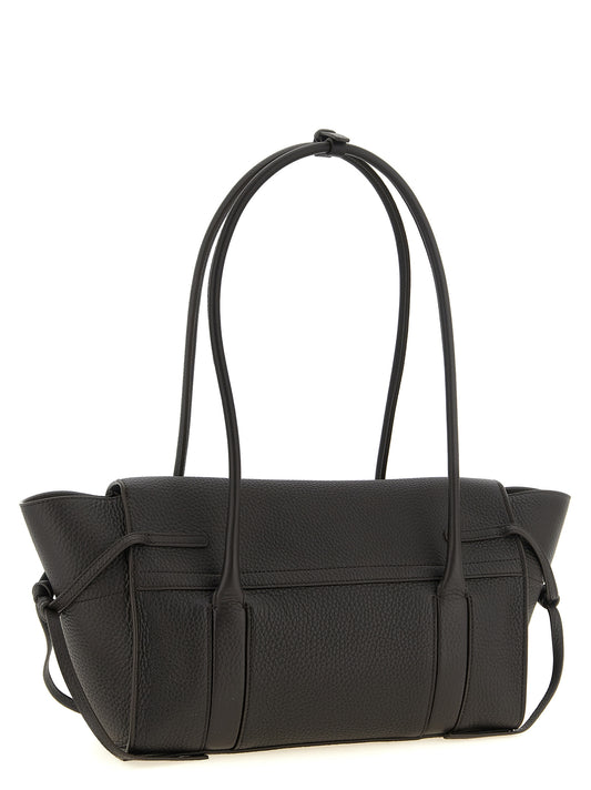 Black Calfskin Shoulder Bag