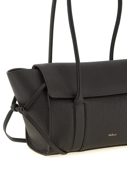 Black Calfskin Shoulder Bag