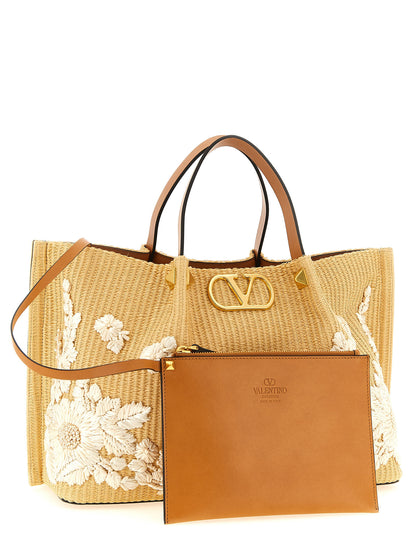 Beige Cotton Tote Bag