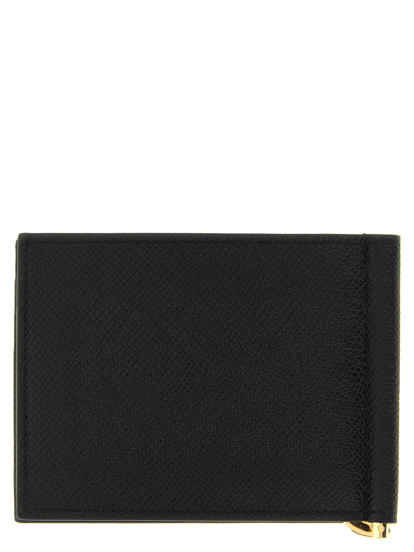 Black Calfskin Money Clip