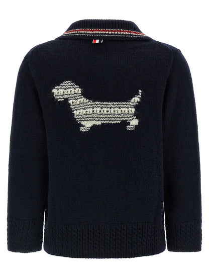 Blue Wool Cardigan