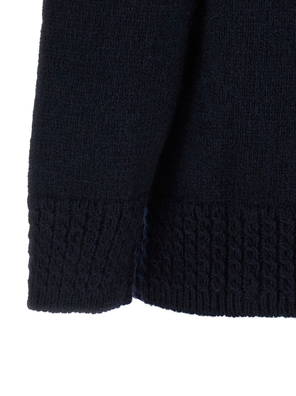 Blue Wool Cardigan