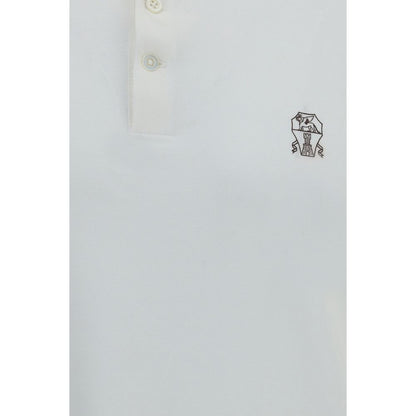 White Cotton Polo Shirt