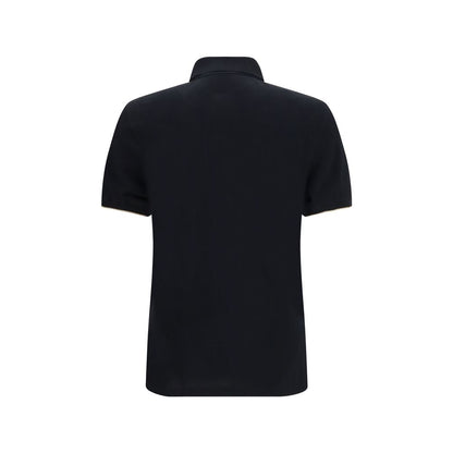 Black Cotton Polo Shirt