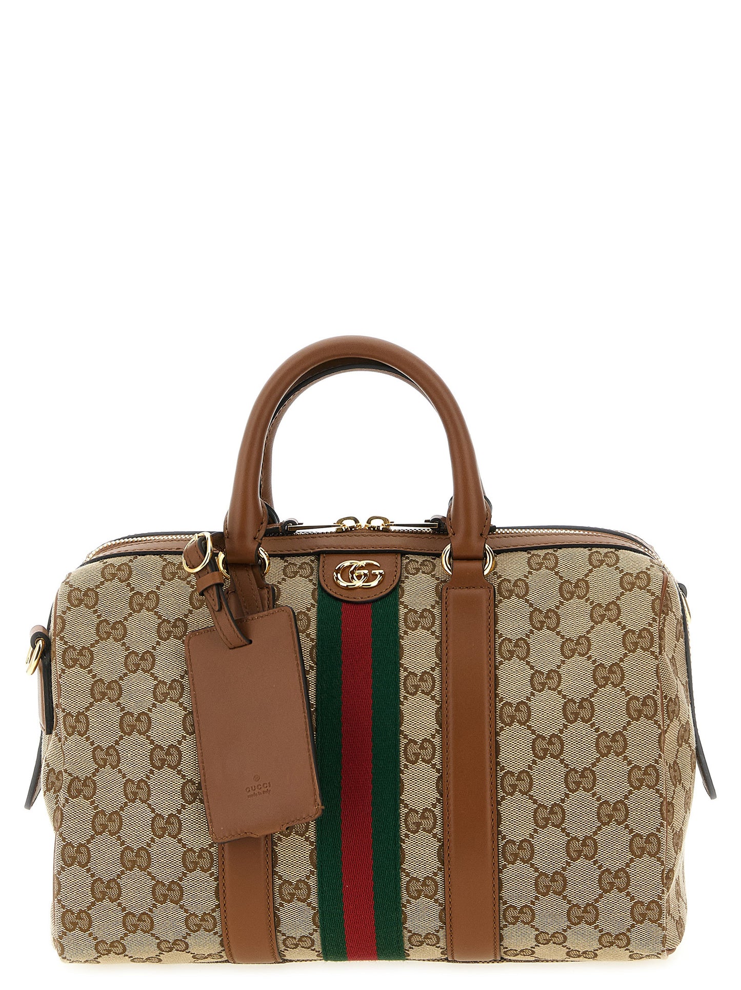 Beige Polyester Handbag