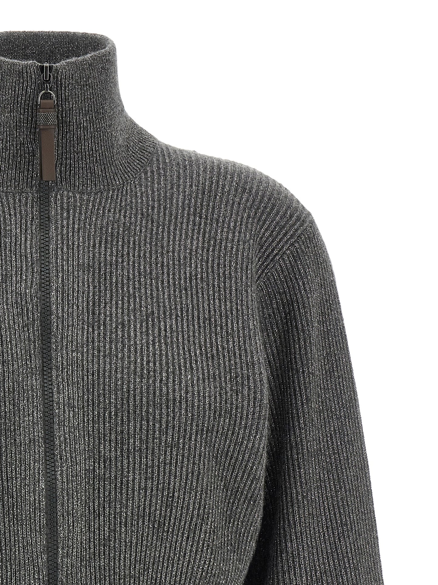 Gray Cashmere Cardigan