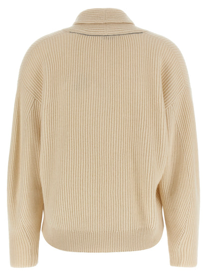 Beige Cashmere Cardigan