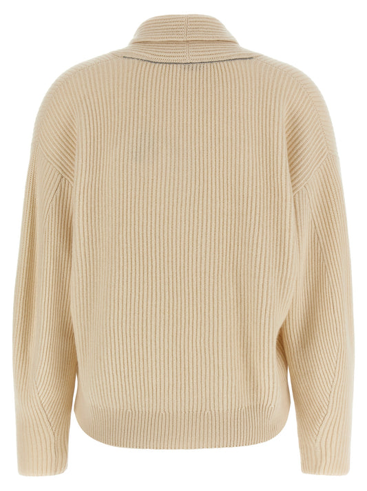 Beige Cashmere Cardigan