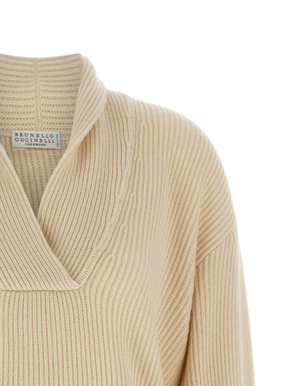 Beige Cashmere Cardigan