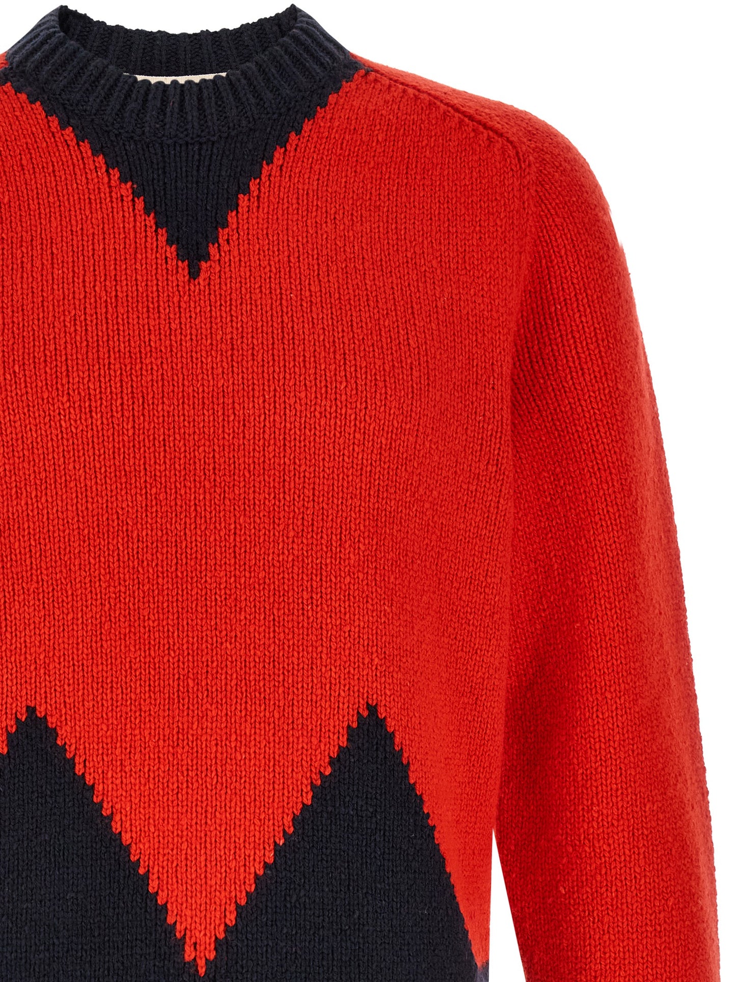 Red Wool Cardigan