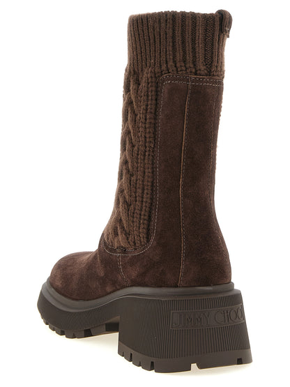 Brown Lamb Leather Ankle Boots