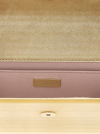 Gold Viscose Clutch Bag