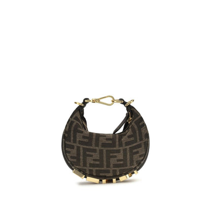 Brown Polyamide Shoulder Bag