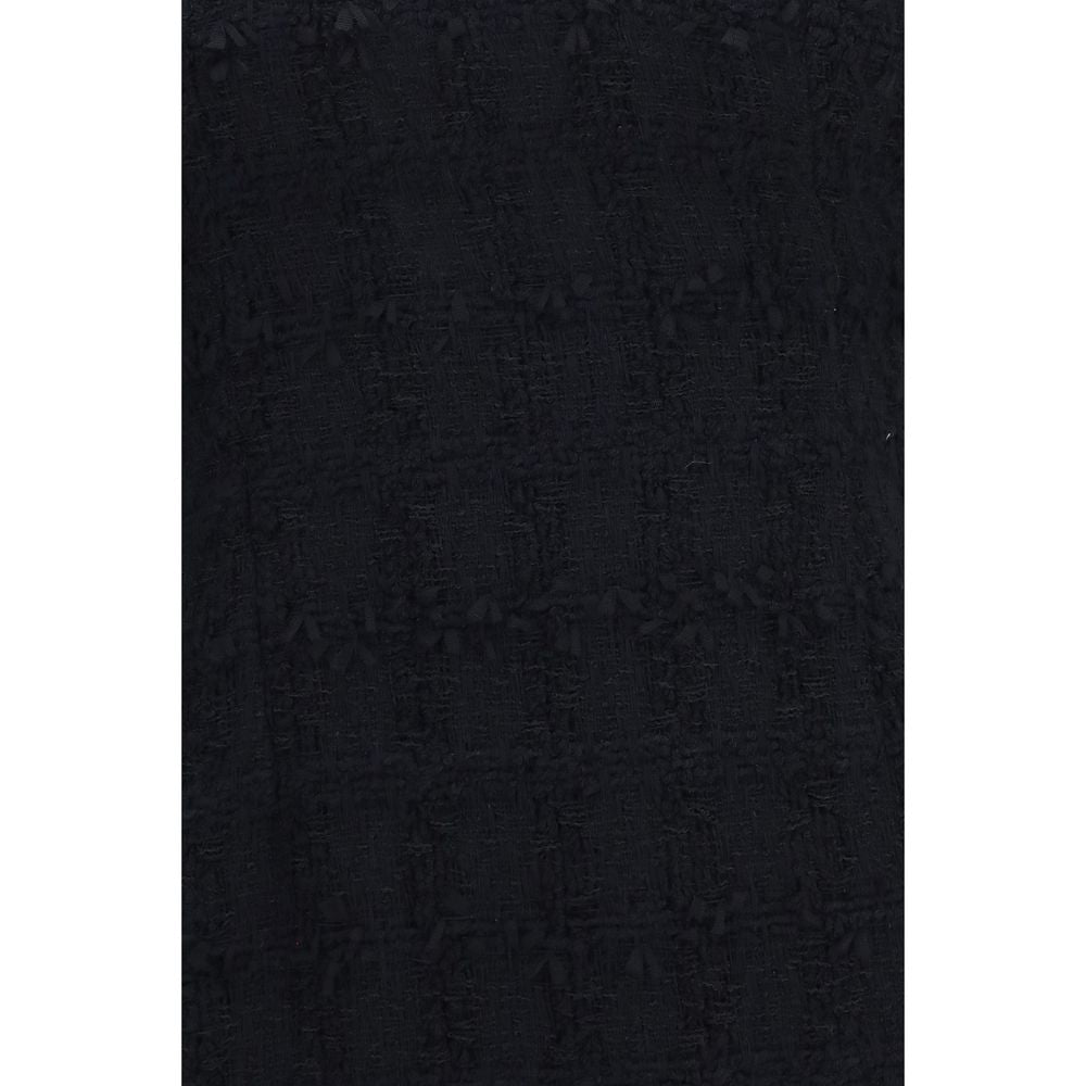 Black Cotton Casual Dress