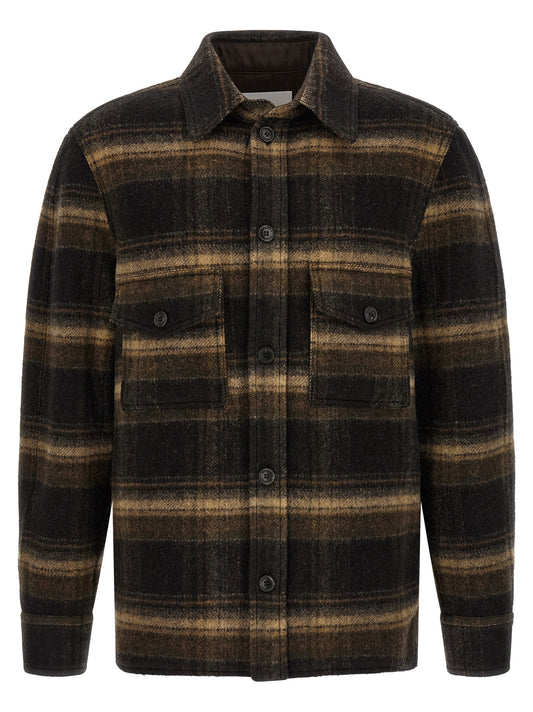 Brown Wool Full-Length Jacket