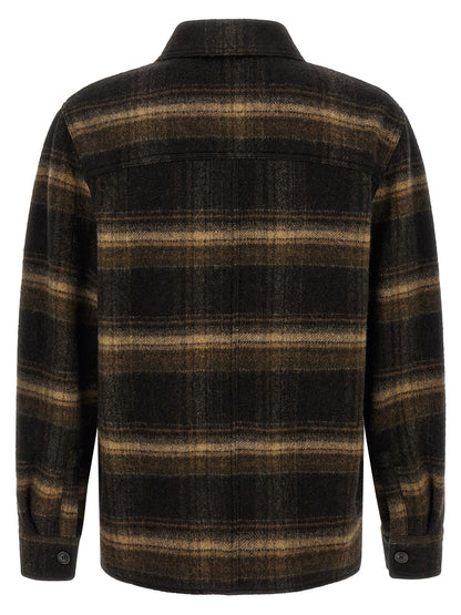 Brown Wool Full-Length Jacket