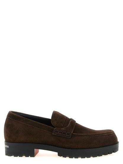 Brown Calfskin Slip-On Loafers