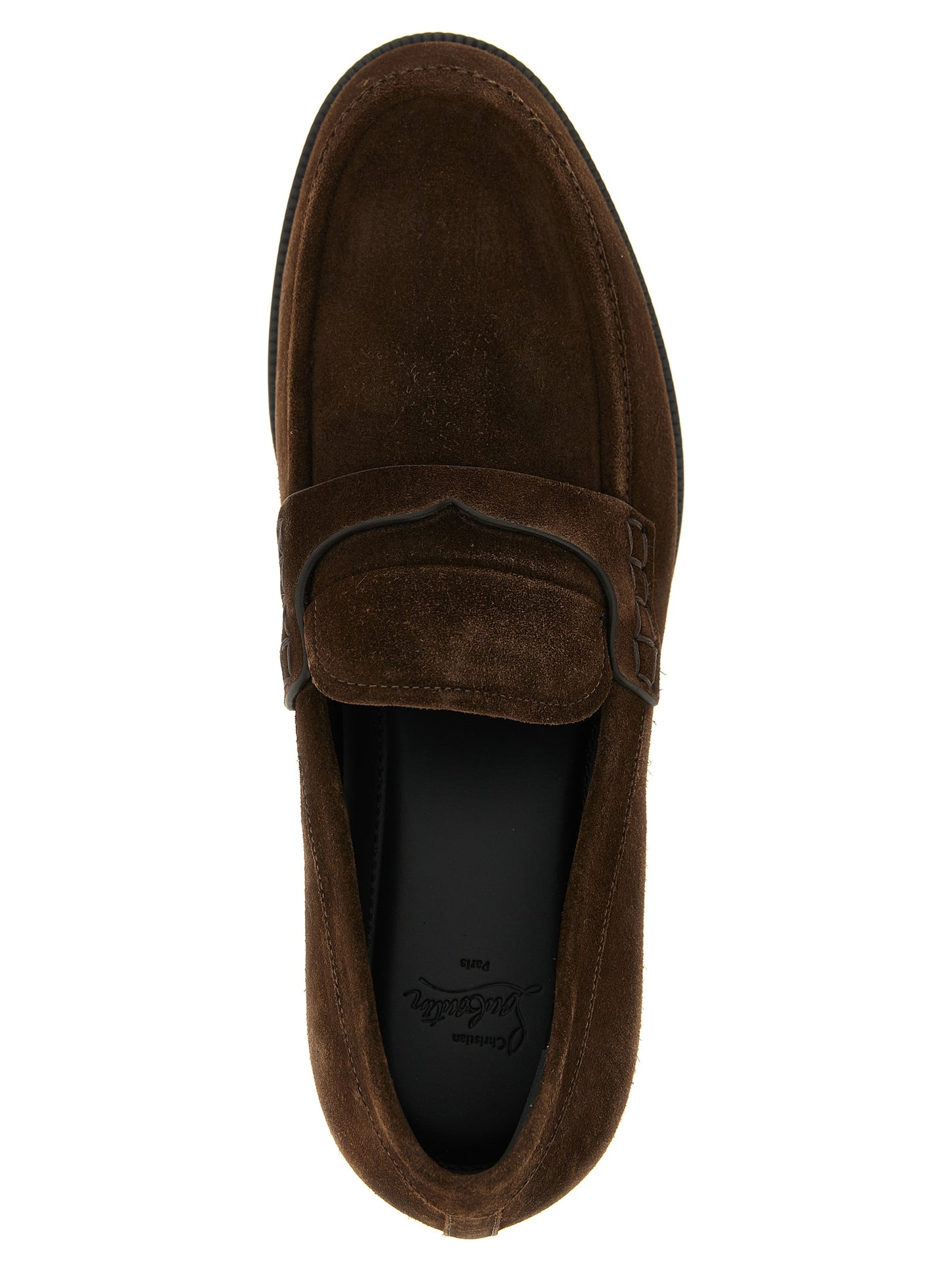 Brown Calfskin Slip-On Loafers