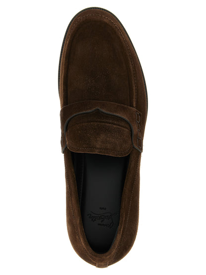 Brown Calfskin Slip-On Loafers