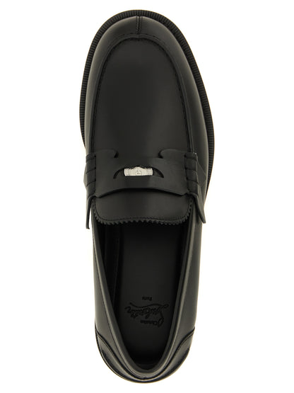 Black Calfskin Slip-On Loafers