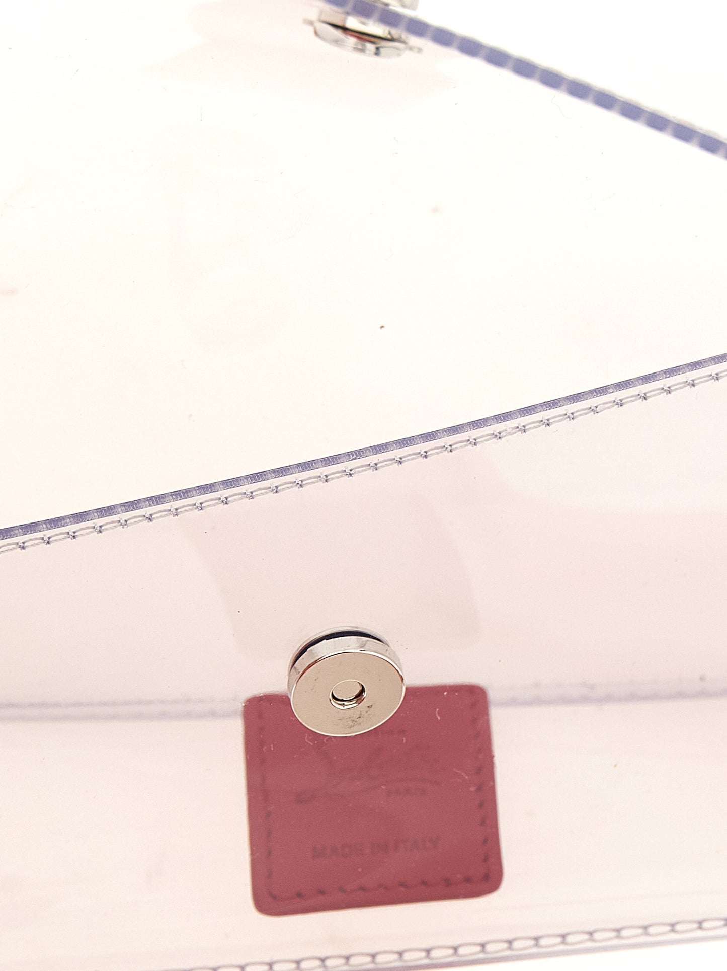 Silver Pvc Clutch Bag