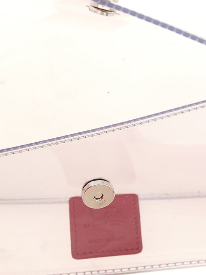 Silver Pvc Clutch Bag