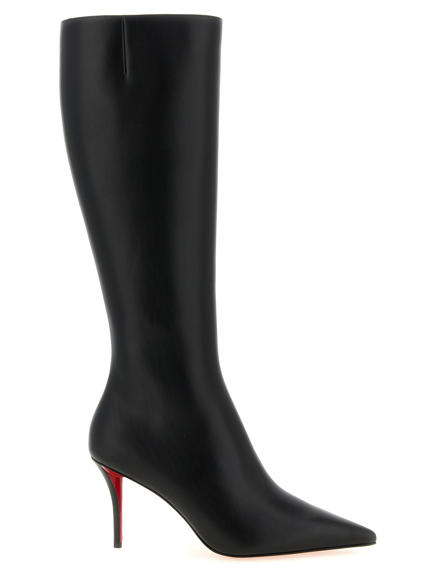 Black Calfskin Over The Knee
