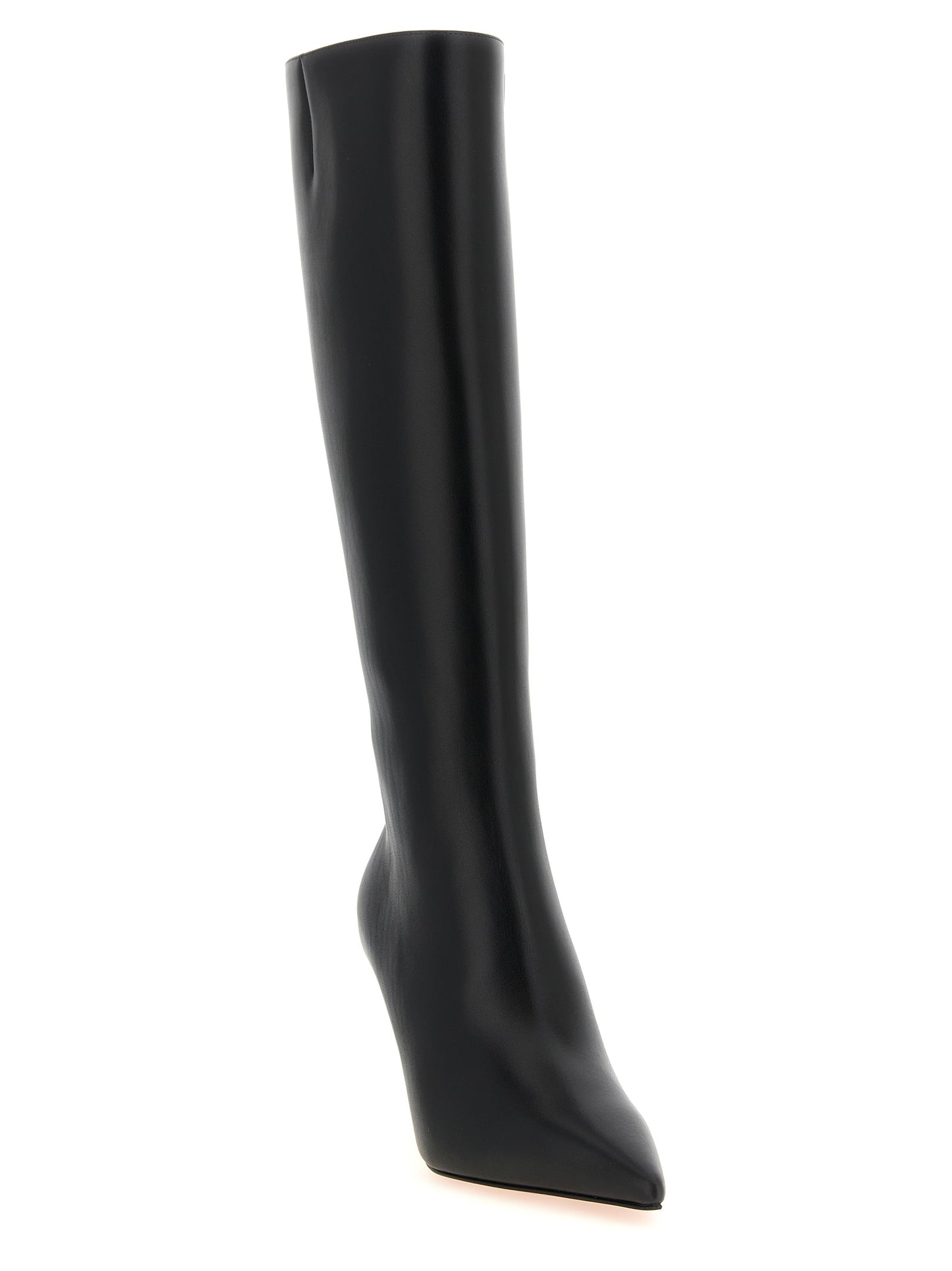 Black Calfskin Over The Knee