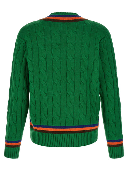 Bicolor Wool Cardigan