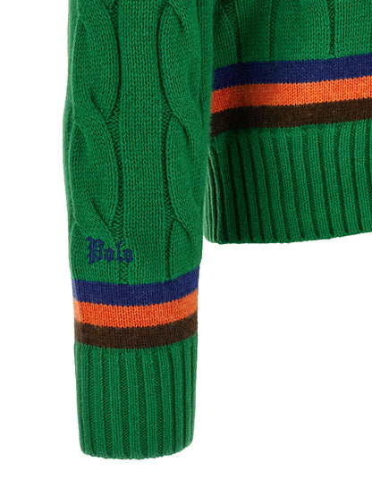 Bicolor Wool Cardigan