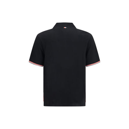 Black Cotton Polo Shirt