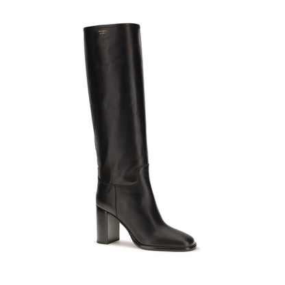 Black Calf Leather Bos Taurus High Heel Boots