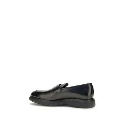 Black Calf Leather Bos Taurus Slip-On Loafers