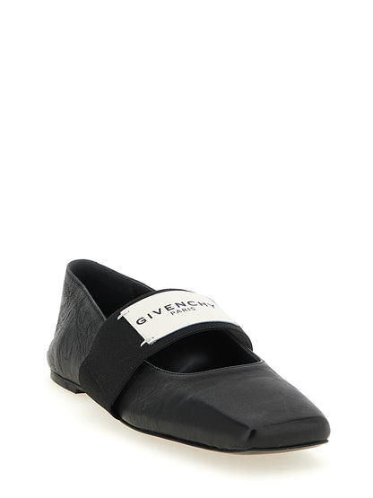 Black Lamb Leather Ballet Flats