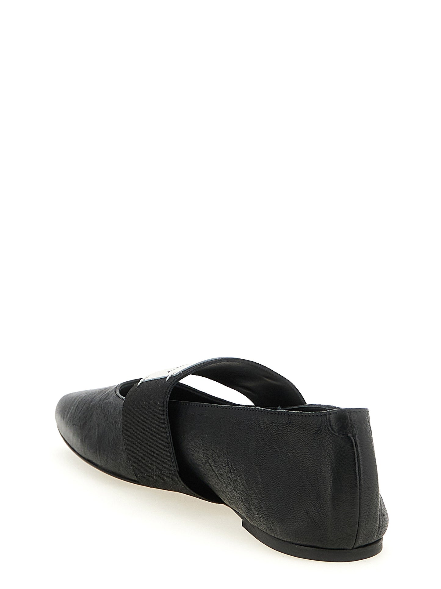 Black Lamb Leather Ballet Flats