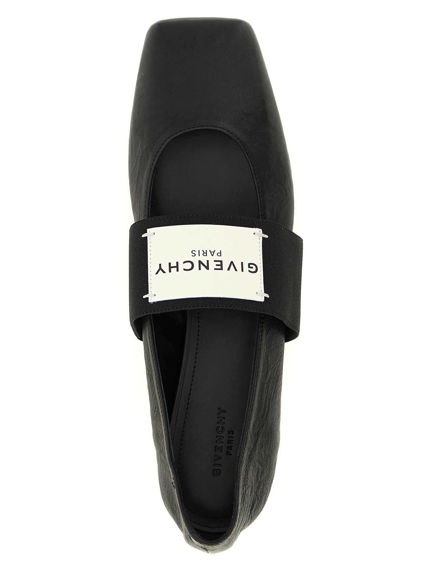 Black Lamb Leather Ballet Flats