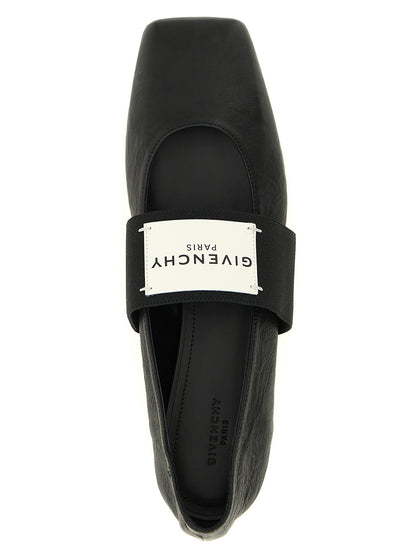 Black Lamb Leather Ballet Flats