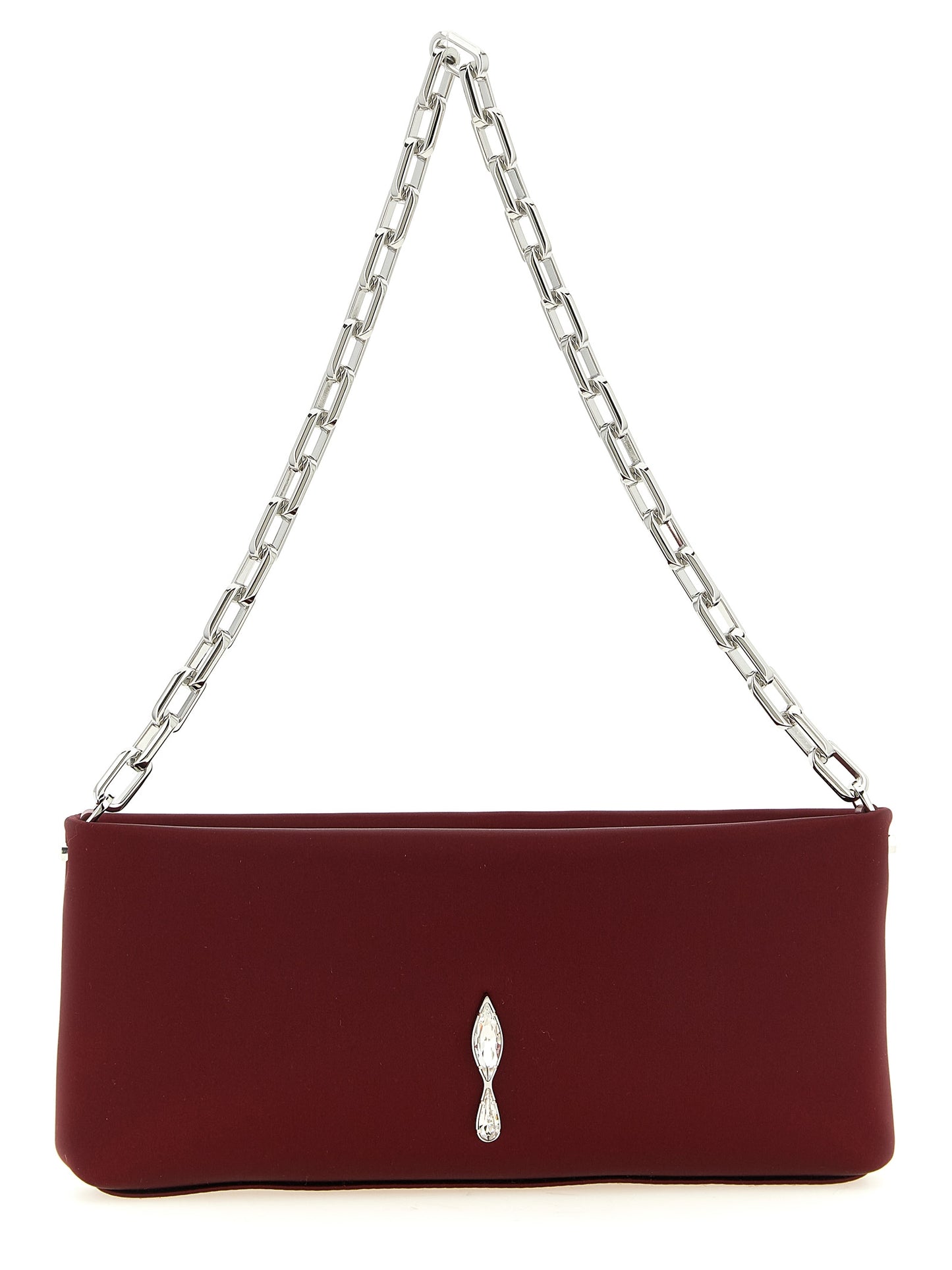 Bordeaux Elastane Clutch Bag