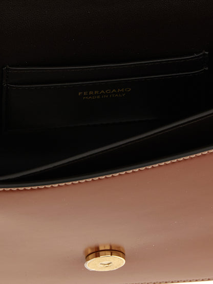 Brown Calfskin Crossbody Bag