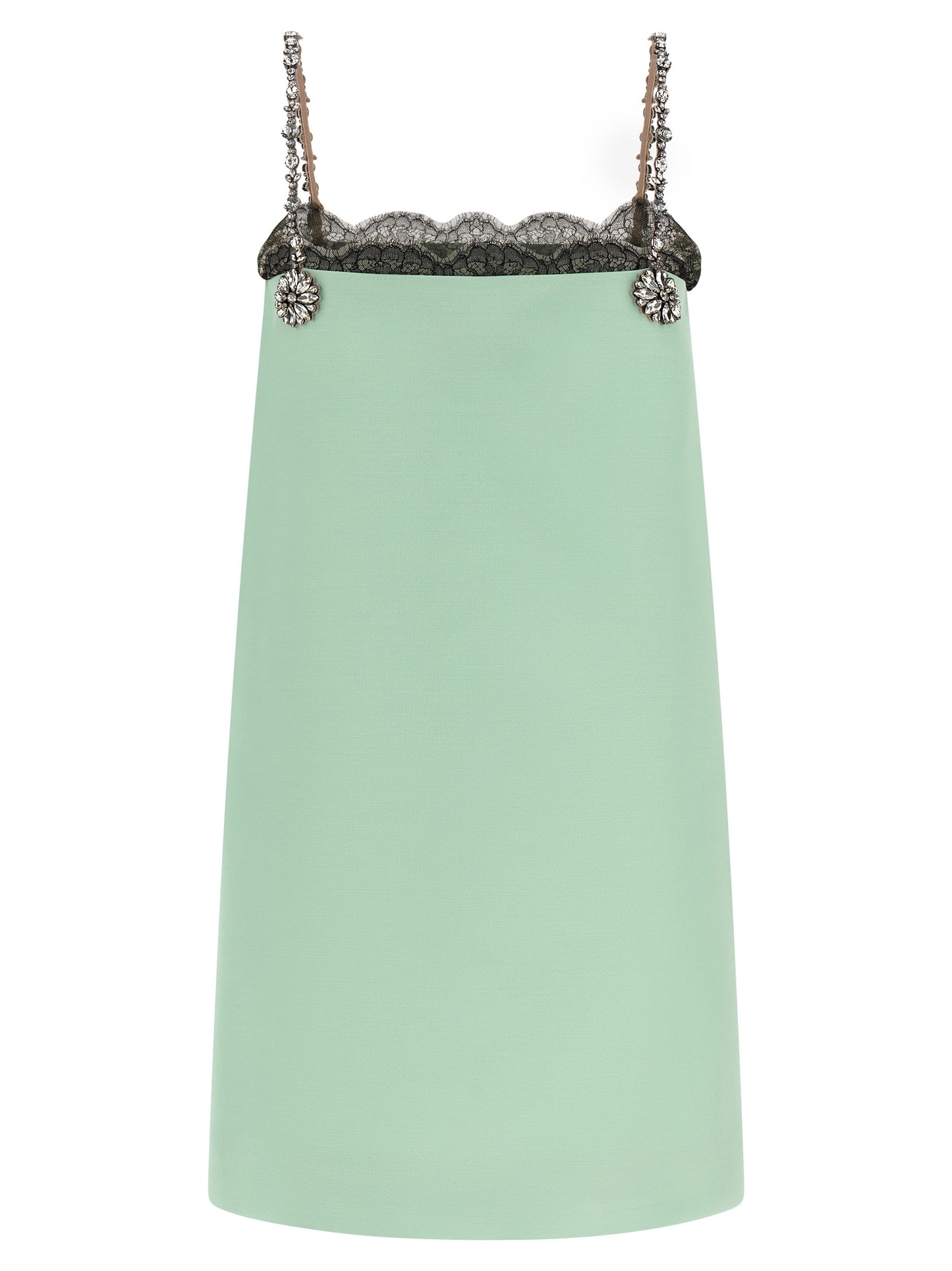 Bicolor Virgin Wool Short Dress