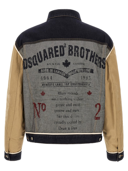 Beige Cotton Denim Jacket