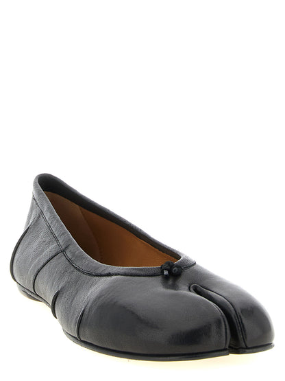 Black Lamb Leather Ballet Flats