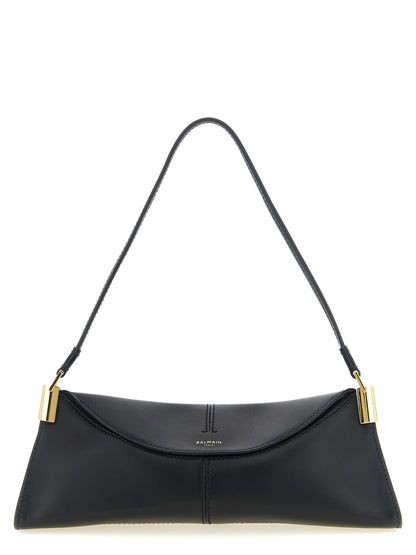 Black Calfskin Shoulder Bag