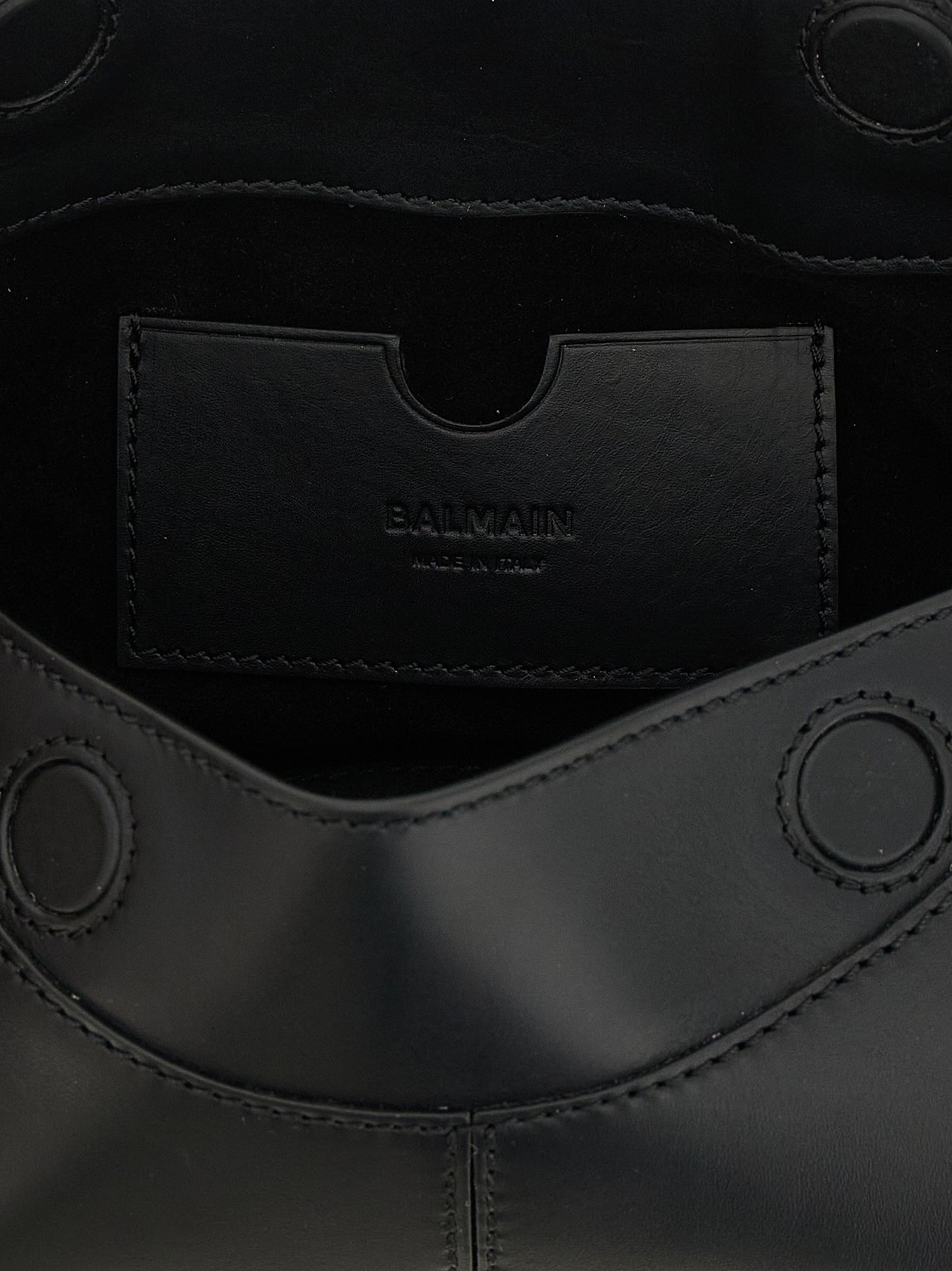 Black Calfskin Shoulder Bag
