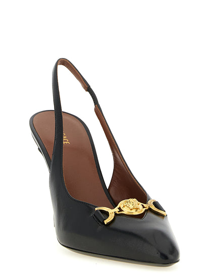 Black Lamb Leather High Heel Pumps