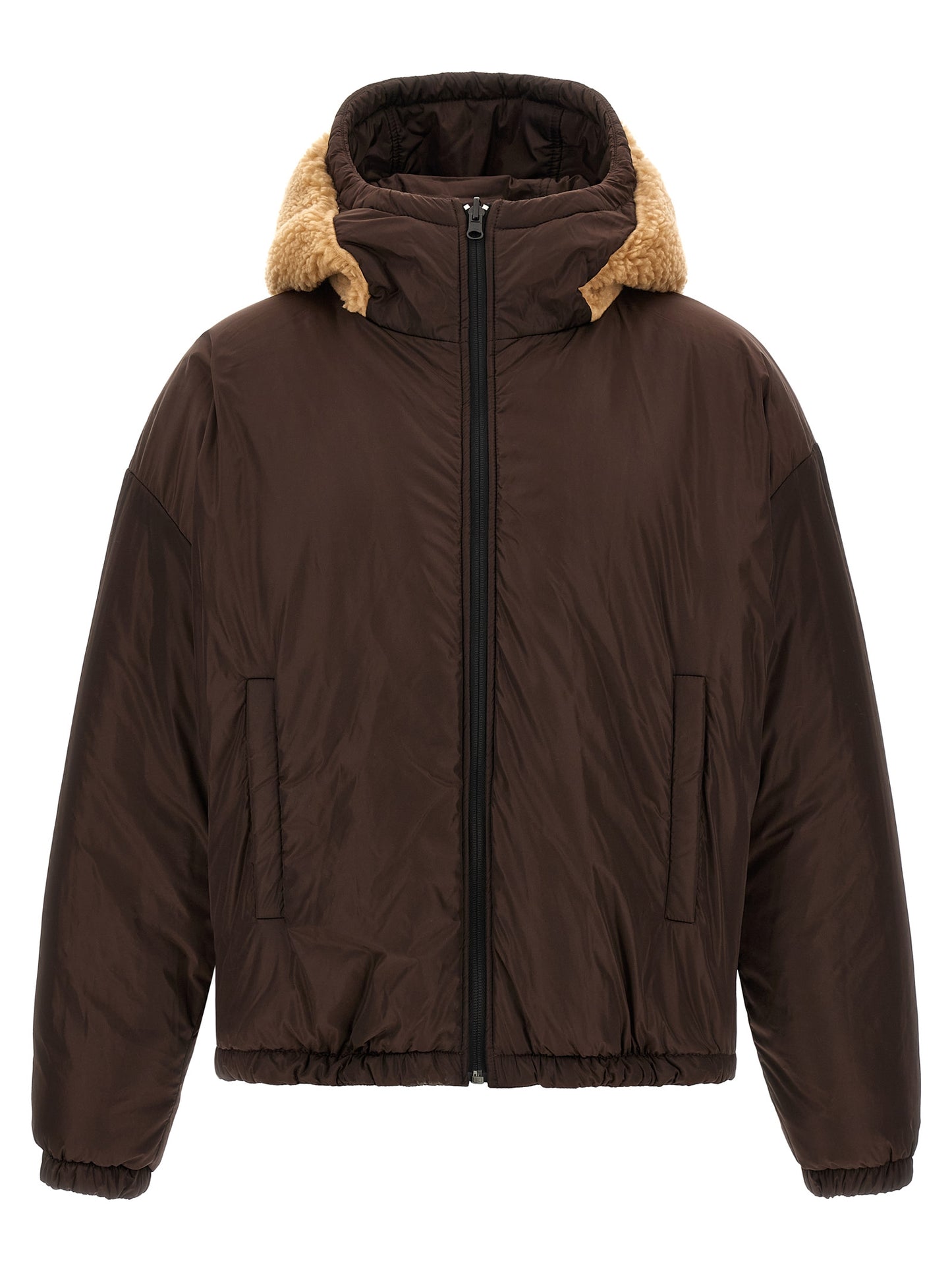 Brown Polyester Bomber