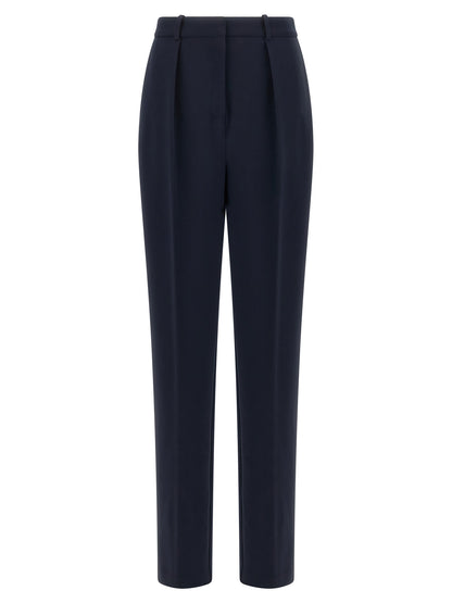 Blue Polyester Dress Pants