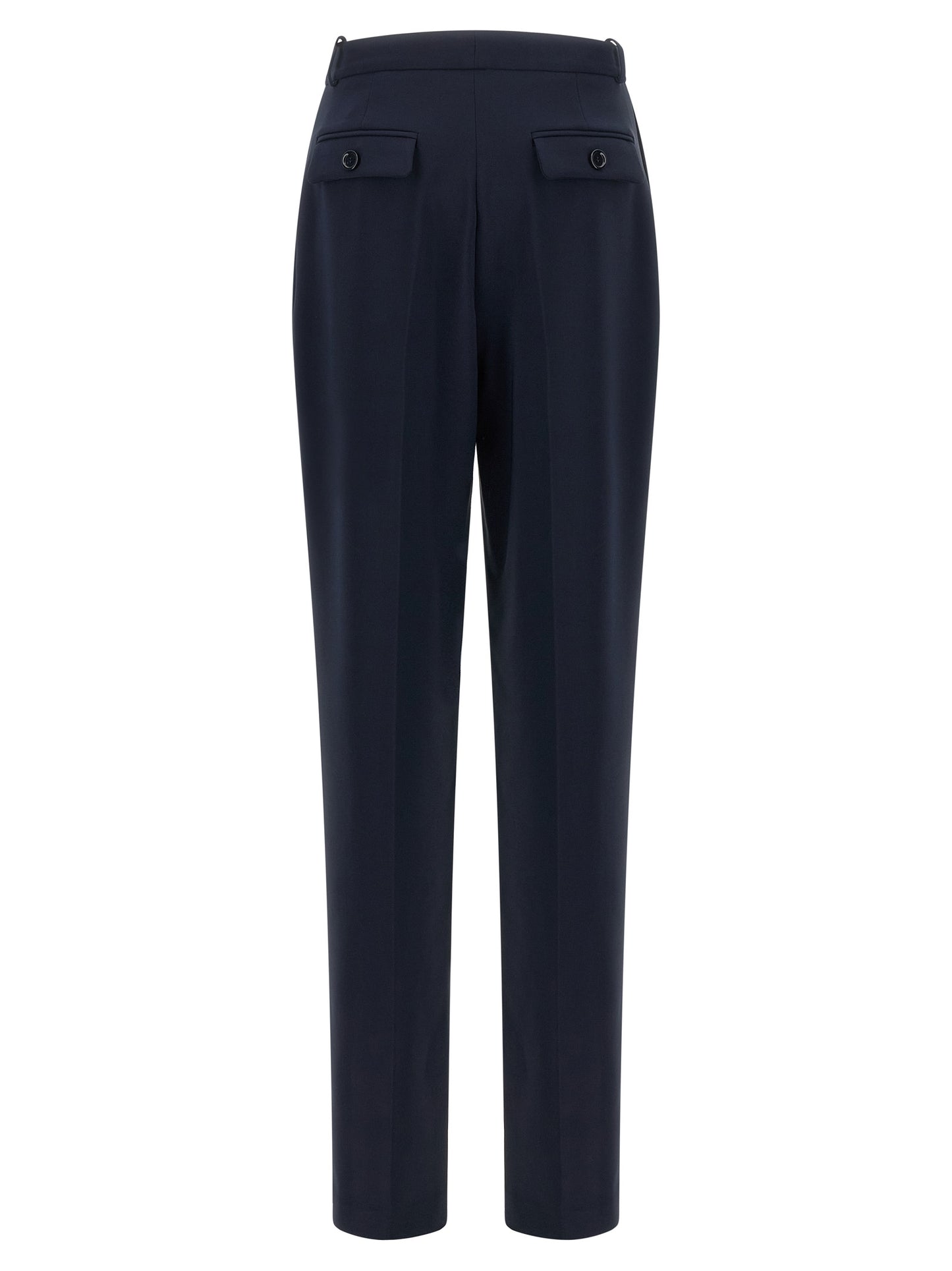 Blue Polyester Dress Pants
