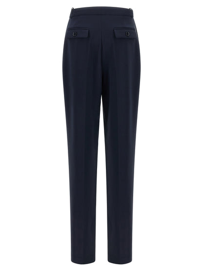 Blue Polyester Dress Pants